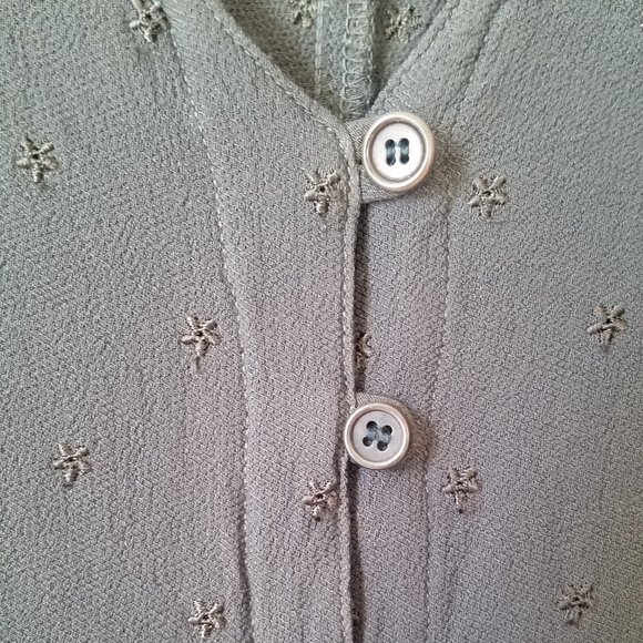 Johnny Was Jade/Gray Boho Top - Picture 8 of 15